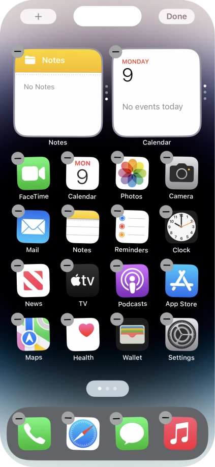 Press the home screen icon. Press the home screen icon.