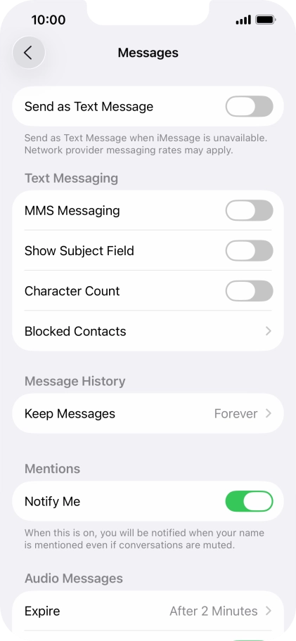 Press the indicator next to Press the indicator next to