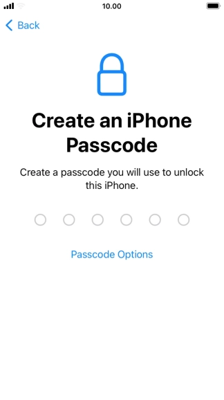 Press Passcode Options. Press Passcode Options.
