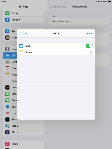 Press Save. Your email account has now been set up. To select more settings for incoming and outgoing server, proceed with the following steps. Press Save. Your email account has now been set up. To select more settings for incoming and outgoing server, proceed with the following steps.