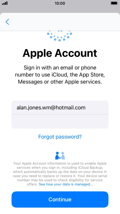 Press Continue. Press Continue.