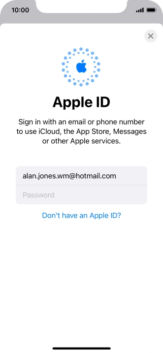 Press Password and key in the password for your Apple ID. Press Password and key in the password for your Apple ID.