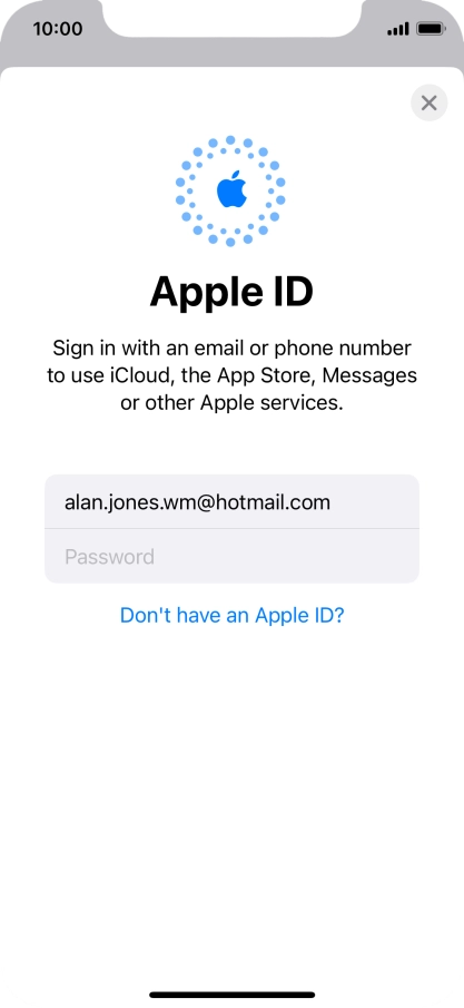 Press Password and key in the password for your Apple ID. Press Password and key in the password for your Apple ID.