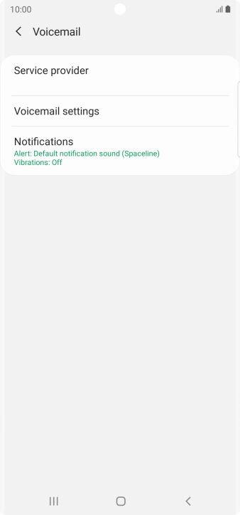 Press Voicemail settings. Press Voicemail settings.