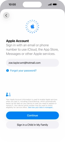 Press Continue. Press Continue.