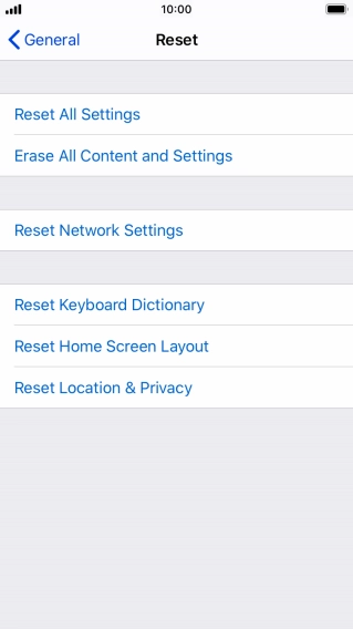 Press Reset All Settings. Press Reset All Settings.