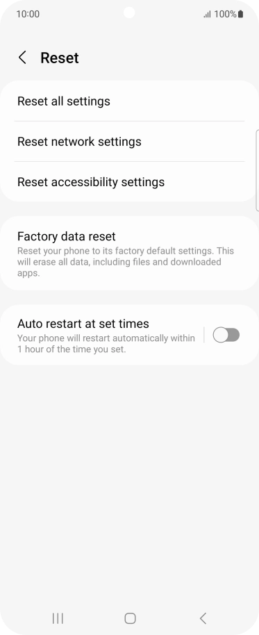Press Factory data reset. Press Factory data reset.