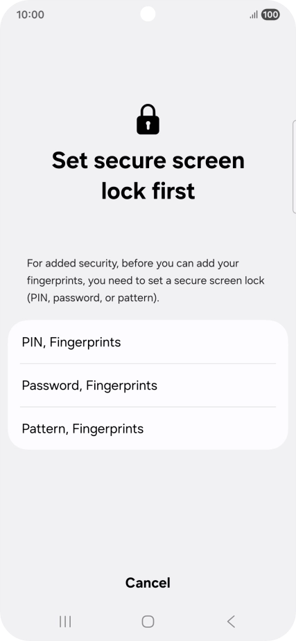 Press the required phone lock code and follow the instructions on the screen to create an additional phone lock code. Press the required phone lock code and follow the instructions on the screen to create an additional phone lock code.