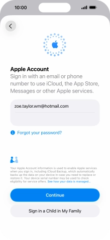 Press Continue. Press Continue.
