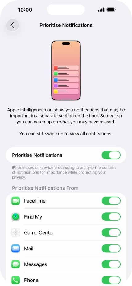Press the indicator next to Press the indicator next to