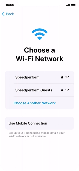 Press the required Wi-Fi network. Press the required Wi-Fi network.