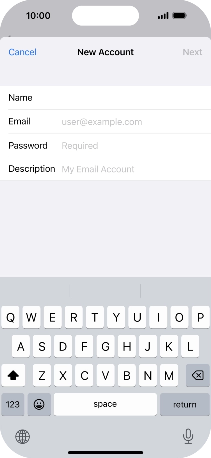Press Email and key in your email address. Press Email and key in your email address.