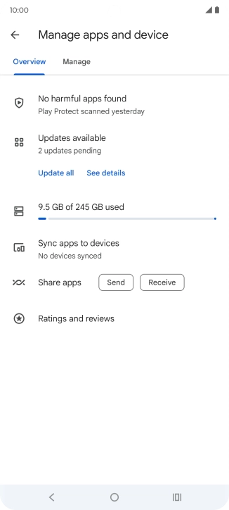 Press Manage. Press Manage.