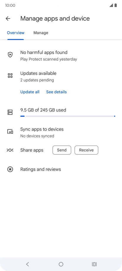 Press Manage. Press Manage.