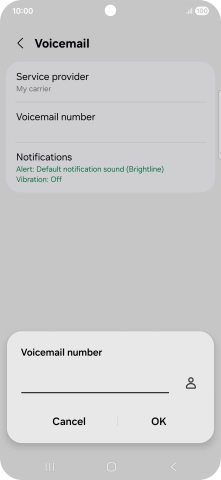 Key in +61414121121 and press OK. Key in +61414121121 and press OK.