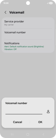 Key in +61414121121 and press OK. Key in +61414121121 and press OK.