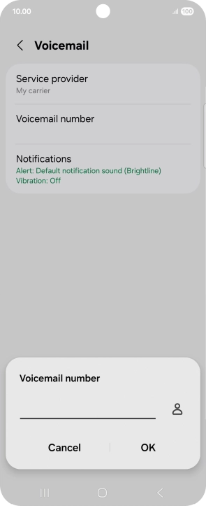 Key in +61414121121 and press OK. Key in +61414121121 and press OK.