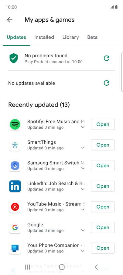 Press Installed. Press Installed.