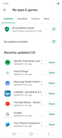 Press Installed. Press Installed.