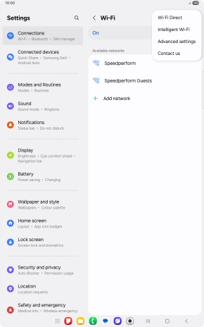 Press Intelligent Wi-Fi. Press Intelligent Wi-Fi.