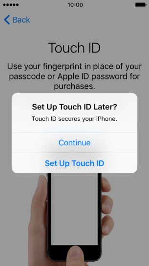 If you turn off the function, press Continue. If you turn off the function, press Continue.