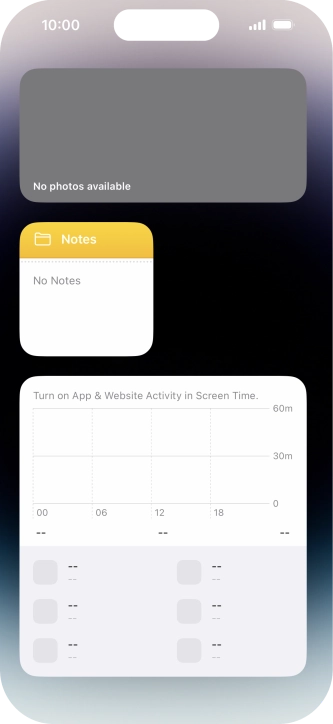Press and hold the required Widget Stack. Press and hold the required Widget Stack.