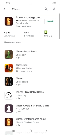 Press the required app. Press the required app.