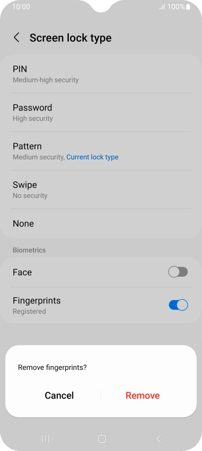 Press Remove. Press Remove.