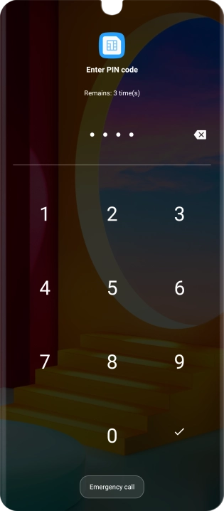 If you're asked to key in your PIN, do so and press the confirm icon. If you're asked to key in your PIN, do so and press the confirm icon.