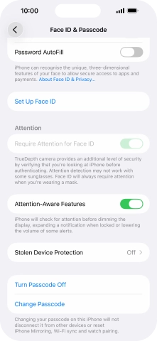 Press Turn Passcode Off and key in the phone lock code. Press Turn Passcode Off and key in the phone lock code.