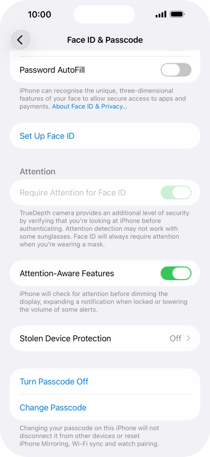 Press Turn Passcode Off and key in the phone lock code. Press Turn Passcode Off and key in the phone lock code.