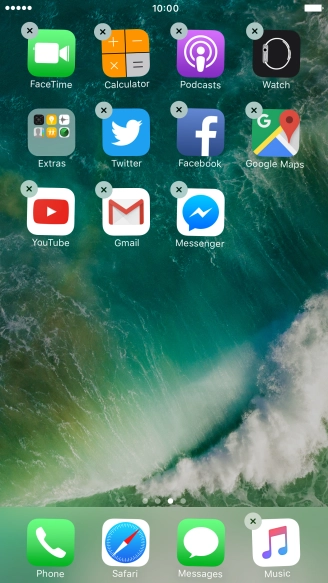 Press the delete icon. Press the delete icon.