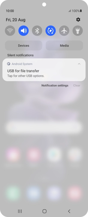 Press Tap for other USB options.. Press Tap for other USB options..