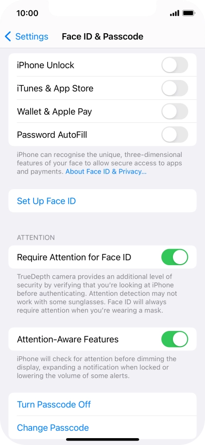 Press Turn Passcode Off and key in the phone lock code. Press Turn Passcode Off and key in the phone lock code.