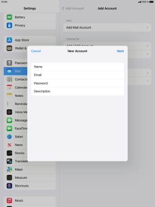 Press Description and key in the required name. Press Description and key in the required name.