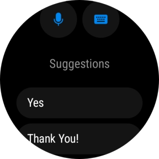 Press the microphone icon and follow the instructions on the screen to record and send the required reply. Press the microphone icon and follow the instructions on the screen to record and send the required reply.