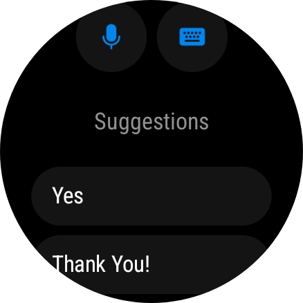 Press the microphone icon and follow the instructions on the screen to record and send the required reply. Press the microphone icon and follow the instructions on the screen to record and send the required reply.
