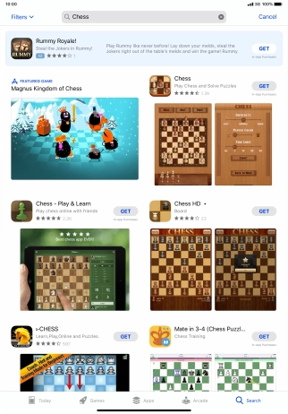 Press the required app. Press the required app.