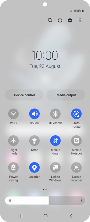 Press the settings icon. Press the settings icon.