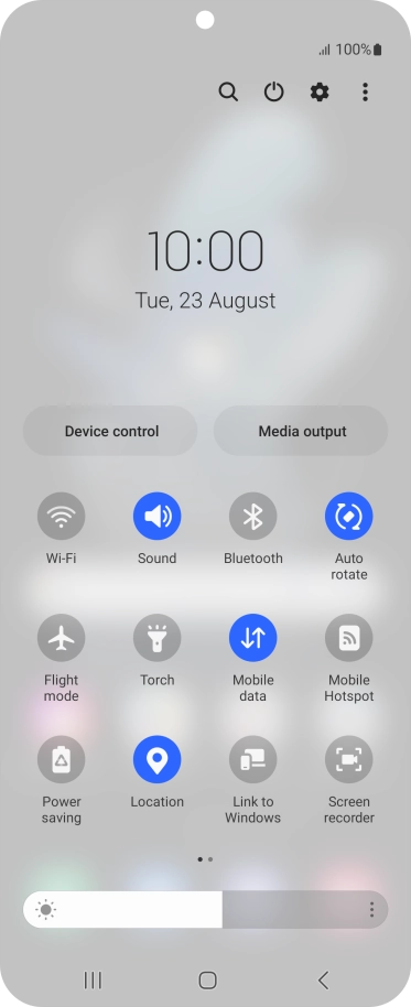 Press the settings icon. Press the settings icon.