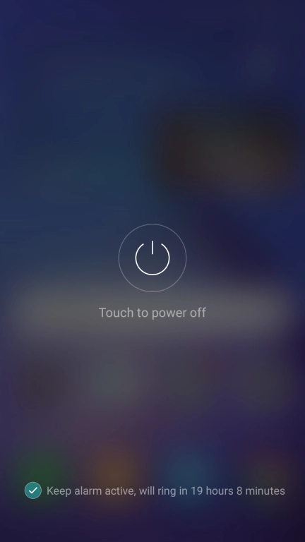 Press Touch to power off. Press Touch to power off.