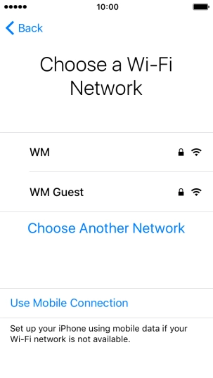 Press the required Wi-Fi network. Press the required Wi-Fi network.