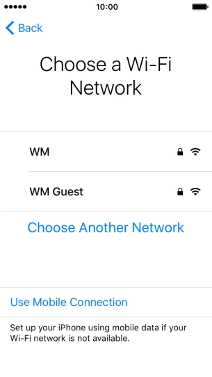 Press the required Wi-Fi network. Press the required Wi-Fi network.