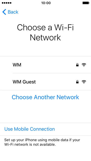 Press the required Wi-Fi network. Press the required Wi-Fi network.
