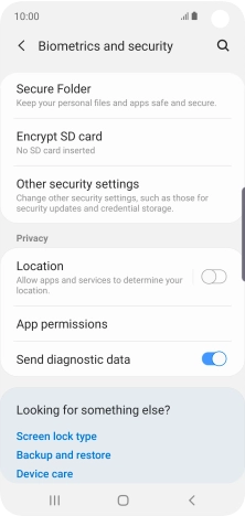 Press Other security settings. Press Other security settings.