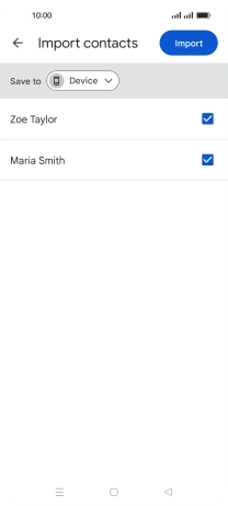 Press the fields next to the required contacts to select them. Press the fields next to the required contacts to select them.