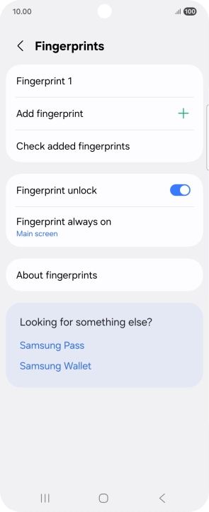 Press the required settings to turn them on or off. Press the required settings to turn them on or off.