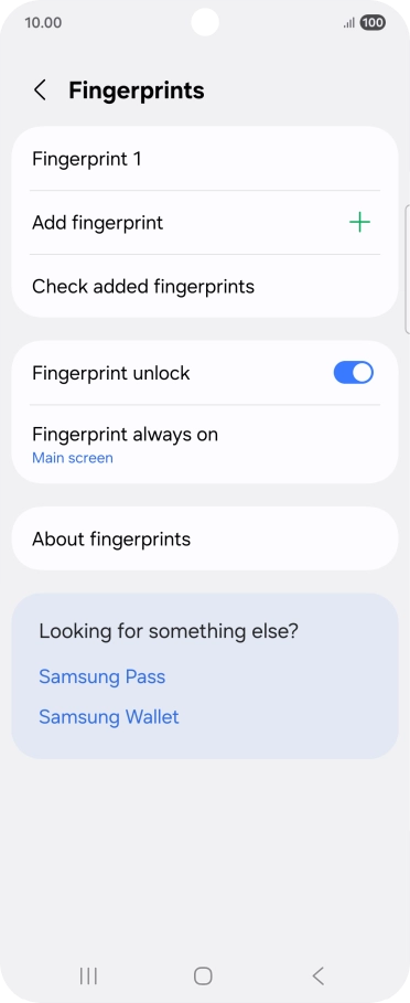 Press the required settings to turn them on or off. Press the required settings to turn them on or off.