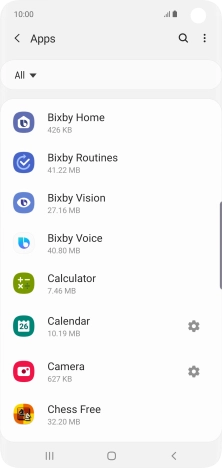 Press the required app. Press the required app.