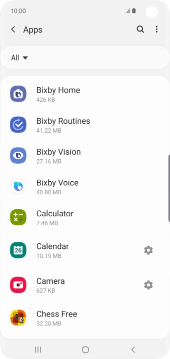 Press the required app. Press the required app.